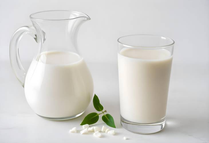 Healthy Milk Served in Glass Jug